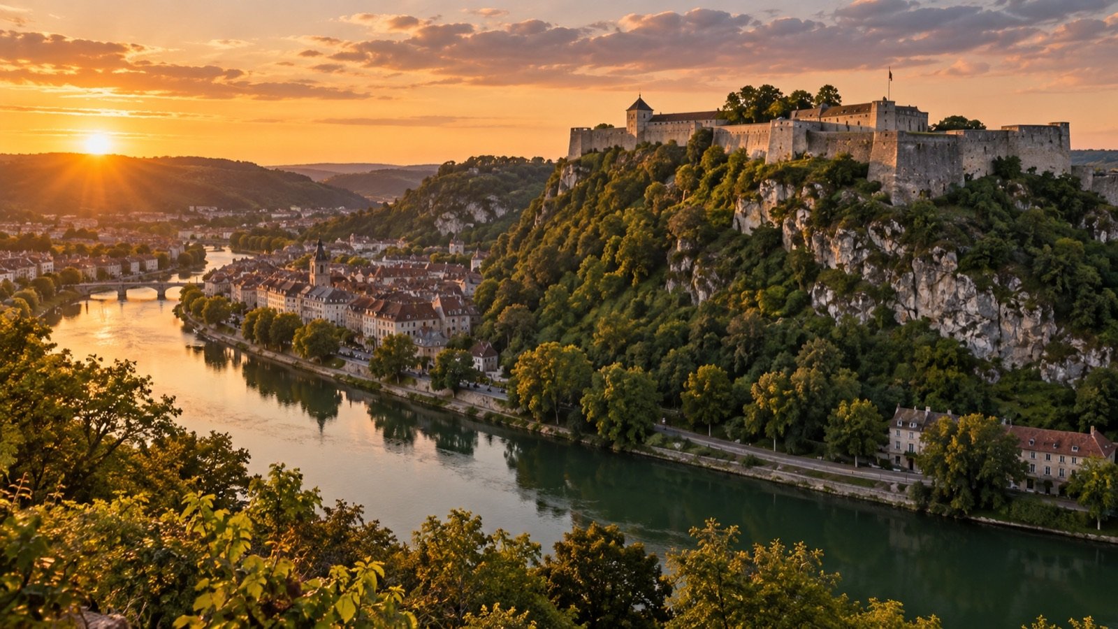 Besançon and the Doubs river