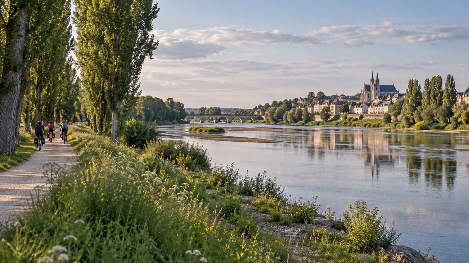 Cycling beside the Loire