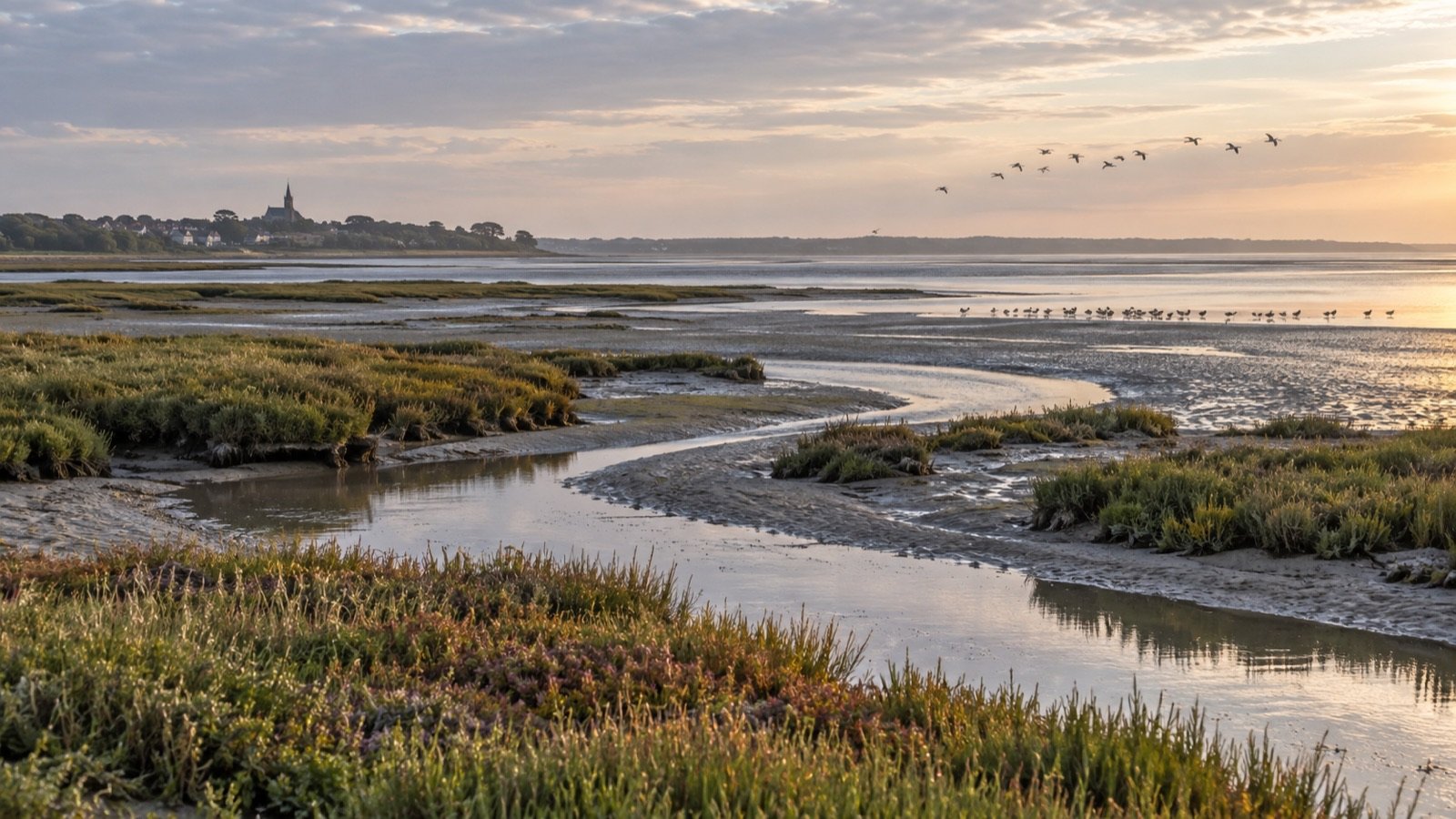Tidal landscape of the Bay of the Somme, travel inspiration for Somme