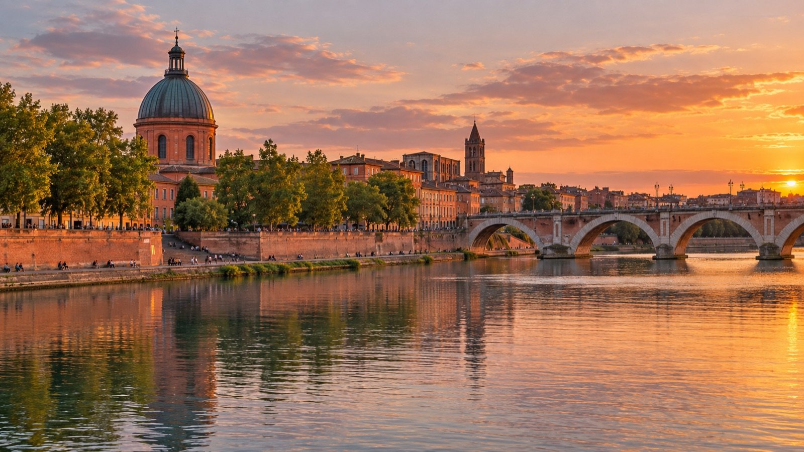 Toulouse beside the Garonne, travel inspiration for Ariège