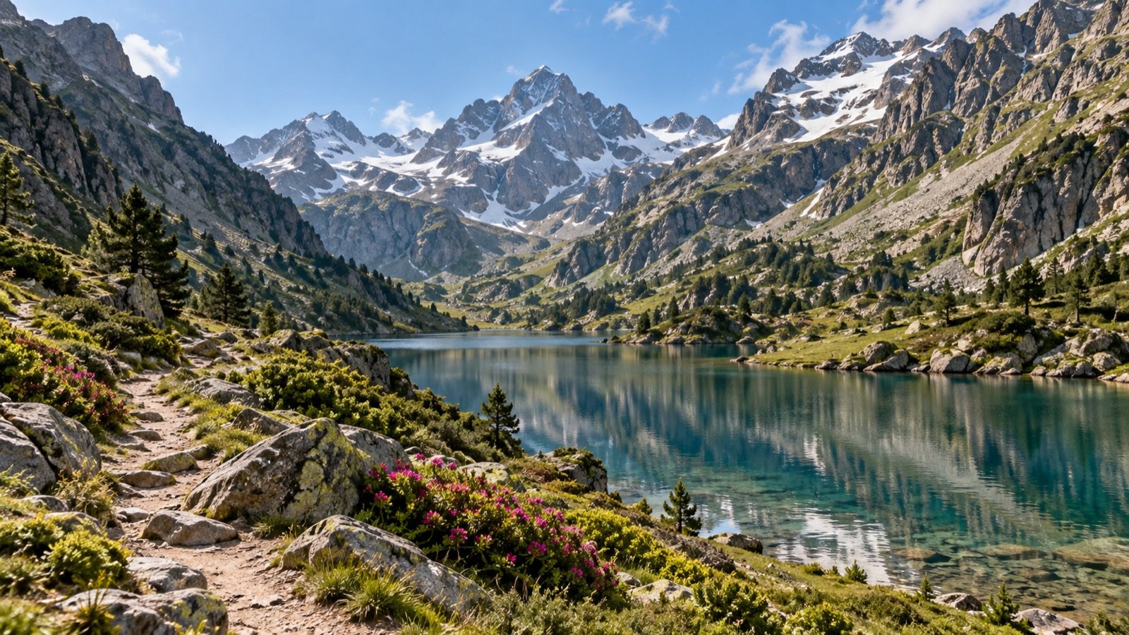 Mountain lake in the Pyrenees